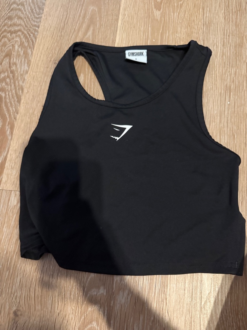 Gymshark Black Cropped Racerback Training Tank